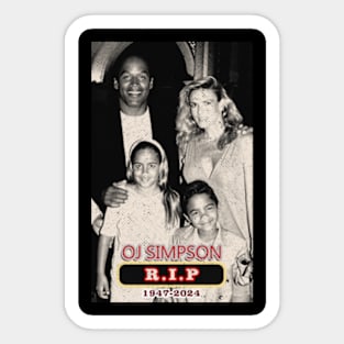 OJ Simpson 4 and family Sticker